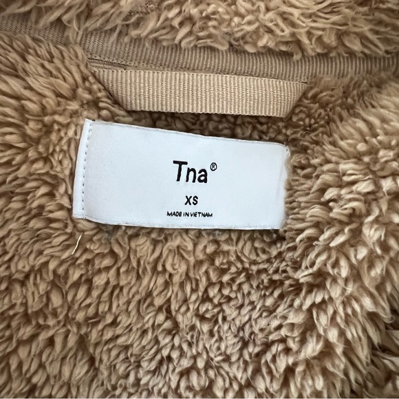 TNA Tan Fuzzy Zip Mockneck - Picture 6 of 7